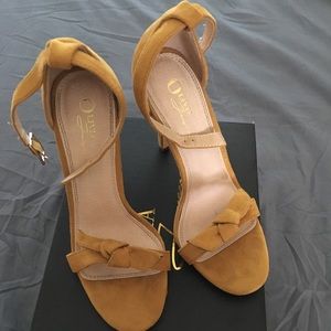 Mustard Yellow Suede Heels